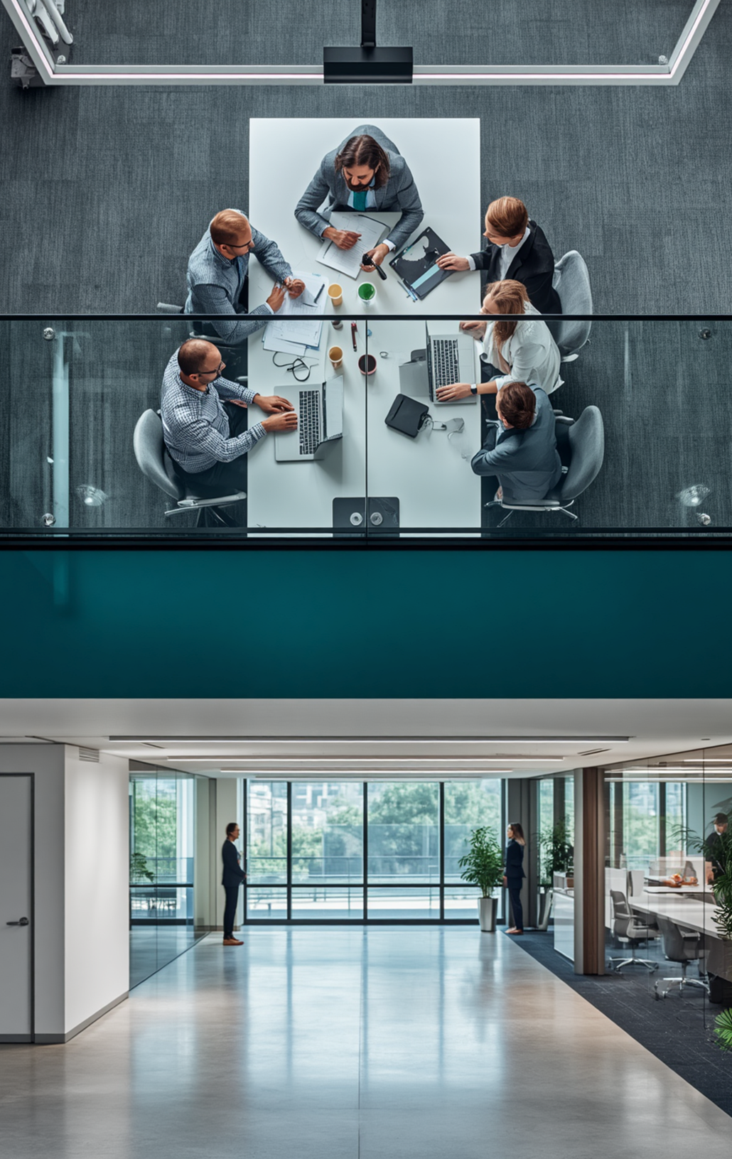 People Morphy team collaborating in a modern office boardroom